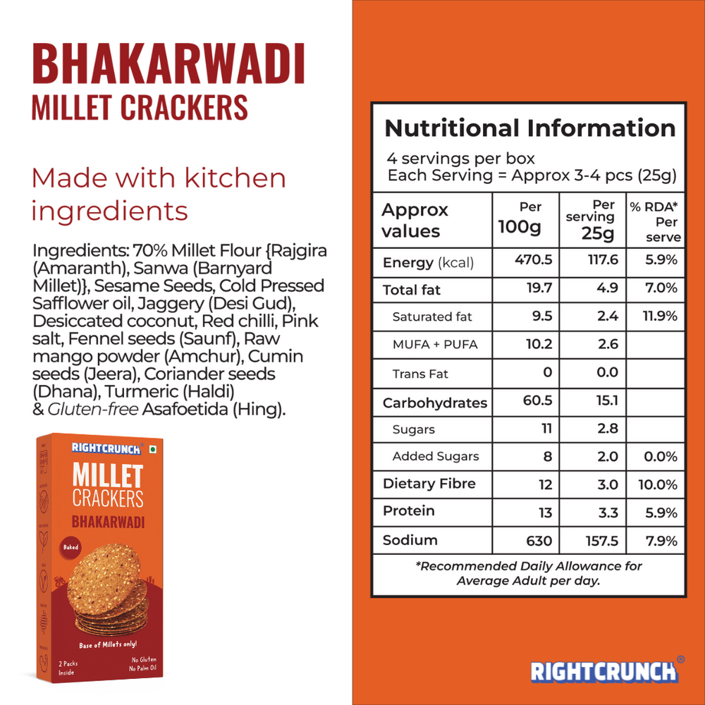 Millet Cracker Bhakarwadi (100g)