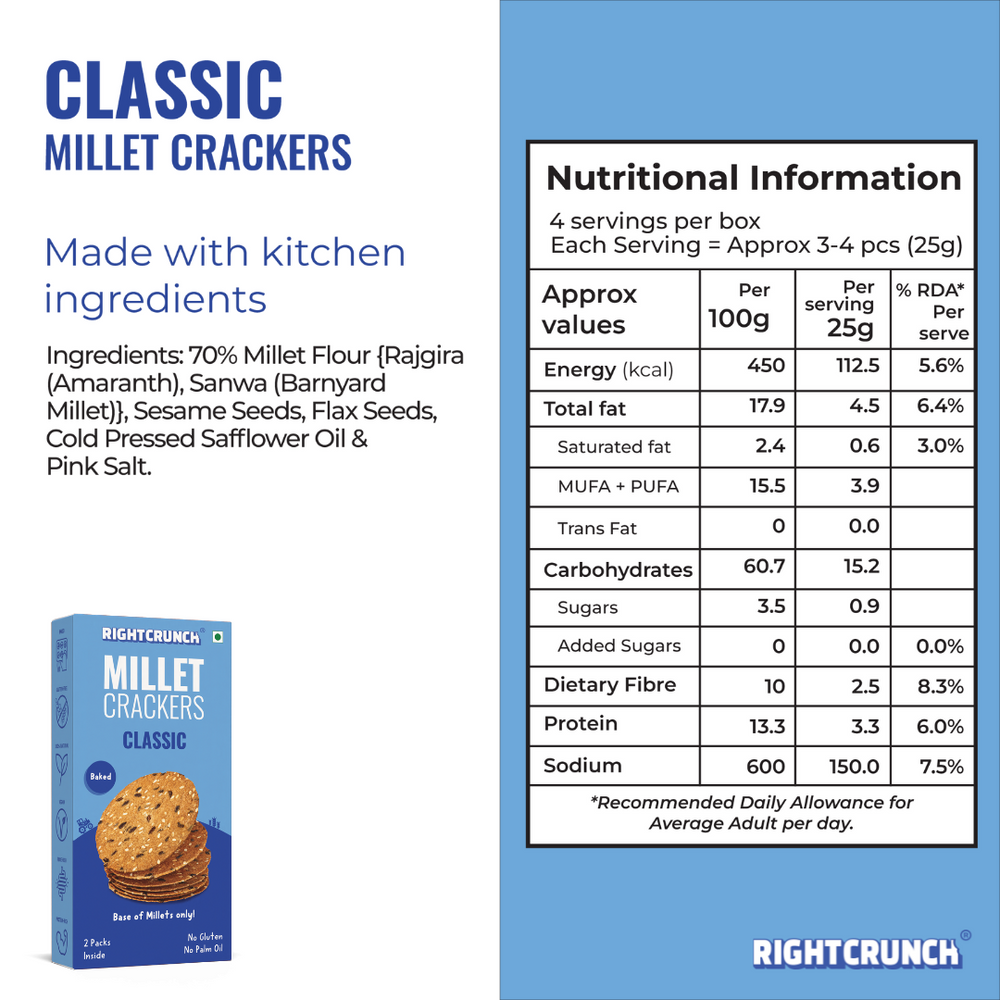 Millet Cracker Classic (100g)