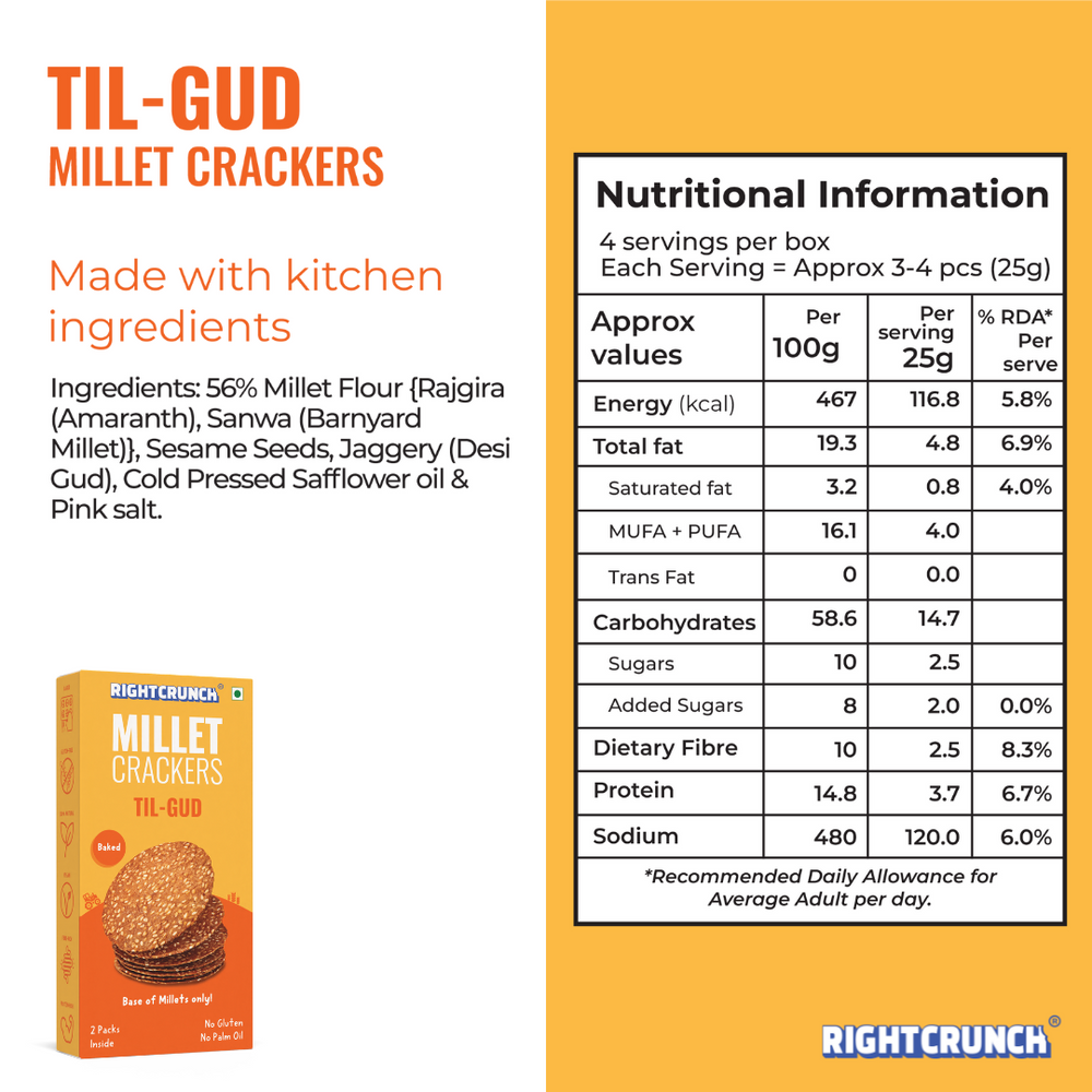 Millet Cracker Til-Gud (100g)