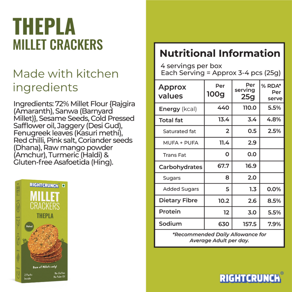 Millet Cracker Thepla (100g)