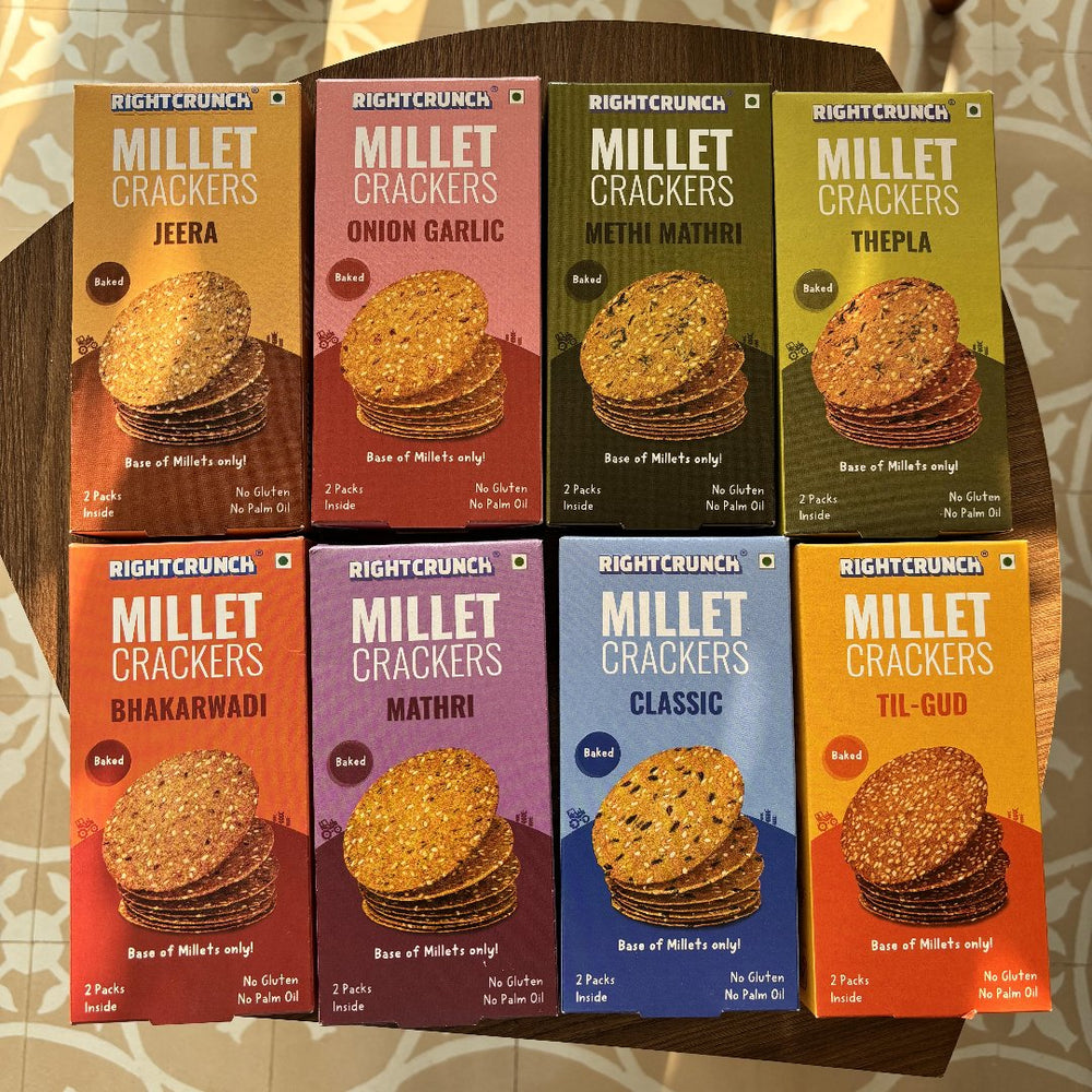 Millet Crackers Assorted 8 Pack (800g)